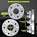 Customadeonly 5x120 to 5x120 Forged Wheel Spacers 1.5 Inch (38mm) Hub Centric – 70.1mm Bore 14x1.5 Studs – Compatible for Land Rover Discovery 1999–2004, Fits Range Rover 1996–2002 – 2 Pieces