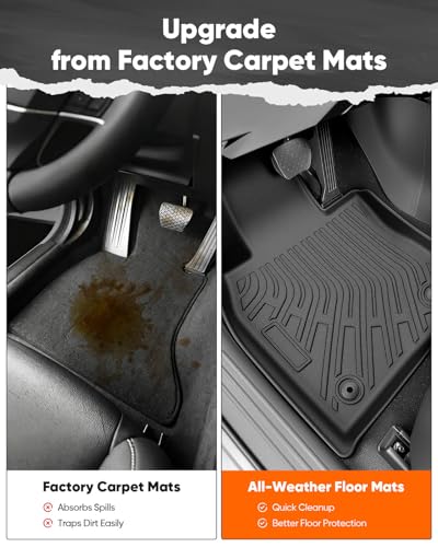 Image of Car Floor Mats for Mazda CX30: 2020 2021 2022 2023 2024 2025 2026 | All Weather Automotive Cargo Liners Full Set Accessories Cutsom Fit for Mazda CX-30 Floor Mats Black Rubber Trunk Mat