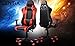 Produktbild LENTIA Gaming Stuhl PC Stuhl Racing Stuhl Gaming-Stühle Game Chair Bürostuhl Drehstuhl Schreibtischstuhl Computerstuhl Belastbarkeit 150kg mit Wippfunktion, Kopf-& Lendenkissen Rot (Rot1)