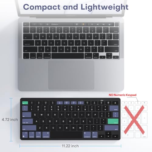 Image of OMOTON Wireless Keyboard for Mac, Bluetooth Stable, No Numpad, Travel Size
