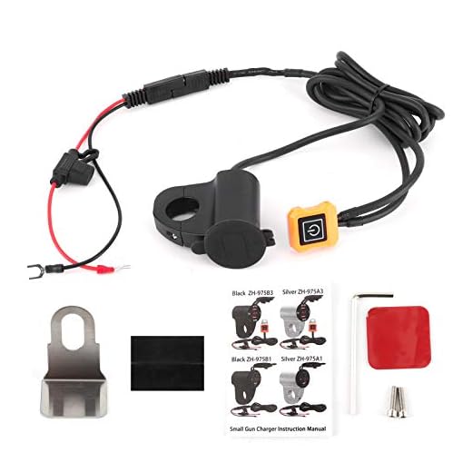 Yctze Billaddare uttag strömadapter QC3.0 dubbel USB-laddare styre strömförsörjningsuttag med voltmeter + brytare kit vattentät för motorcykel vattentät eluttag adapter ZH-975B3