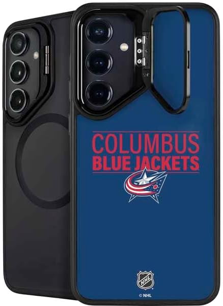 Skinit Kickstand Phone Case Compatible with Galaxy S25 - Officially Licensed NHL Columbus Blue Jackets Frozen Design
