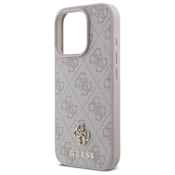 Coque iPhone 16 Pro Max MagSafe rose protection antichoc Guess 4G - 6