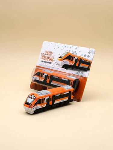 Image of Vande Bharat Express for Kids - Indian Rail Toy Model for Boys Girls Age 3+ - Nav Bharat Express Bullet Train with Pull Back Action - Big Size Train Toy (Saffron)