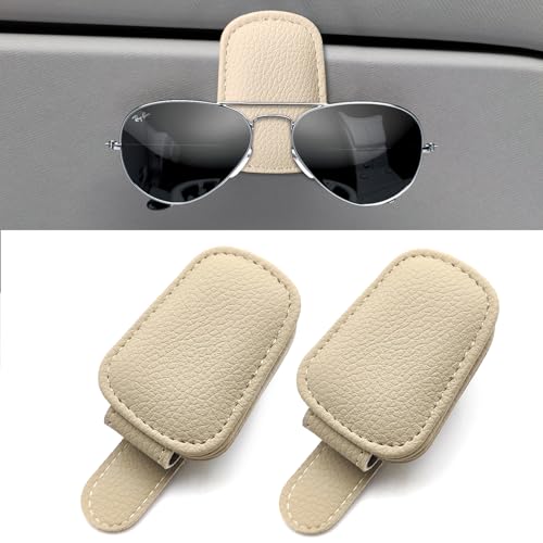 Lofez Sonnenbrillenhalter Auto 2er Set – Magnetischer Brillenclip für Sonnenblende, rutschfest & Schonend, Auto Brillenhalter für Sonnenbrille & Karten(Beige) Lofez Sonnenbrillenhalter Auto 2er Set – Magnetischer Brillenclip für Sonnenblende, rutschfest & Schonend, Auto Brillenhalter für Sonnenbrille & Karten(Beige)