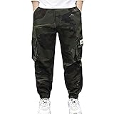{ Versatility } : Boys' sweatpants add versatility to their wardrobe and can be paired with a variety of tops. Lightweight cargo pants are comfortable and breathable, and the fully elastic waistband and bottom cuffs help them find the best fit Use camo printing.