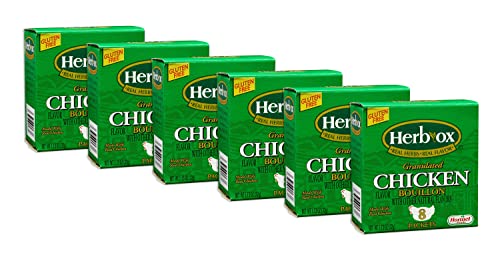 Herb-Ox Granulated Chicken Bouillon Instant Broth & Seasoning 1.13 oz (Pack of 6)