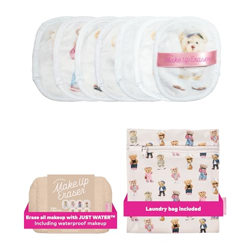 The Original MakeUp Eraser 7-Day Set, Erase All Makeup with Just Water, Including Waterproof Mascara, Eyeliner, Foundation, Lipstick, Sunscreen, and More! Teddy, 7ct.