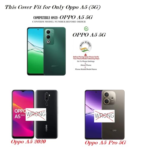 Image of COVERBLACK Soft Rubber Silicon Clear Case Back Cover Compatible for Oppo A5 5G - Transparent