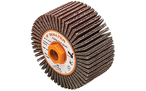 Walter 07J426 COOLCUT Linear Finishing Flap Abrasive Drum - 60 Grit, 4-1/4 in. Surface Finishing Drum. Finishing Products and Accessories