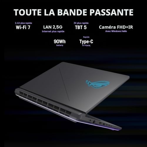 ASUS ROG Strix G16 (2025) Gaming Laptop, 16” ROG Nebula Display 16:10 2.5K 240Hz/3ms, NVIDIA® GeForce RTX™ 5070 Ti GPU, Intel® Core™ Ultra 9 275HX Processor, 32GB DDR5, 1TB SSD, Wi-Fi 7, Win11 Home - 7