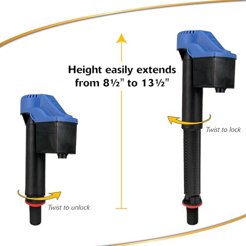 Image of Korky 528T Replacement TOTO Toilet Fill Valve - Fits G-Max and Power Gravity Toilets -Easy to Install -Made in USA, Black