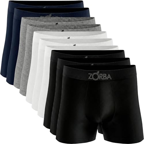 Kit 10 Cuecas Boxer Zorba Algodão Sem Costura Toque Fresco Max Fr...