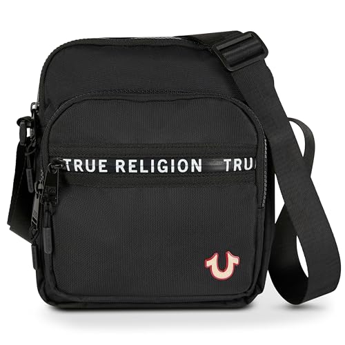 True Religion Small Crossbody Bag Men - Anti Theft Adjustable Strap Nylon Cross Body Purse for Wallet