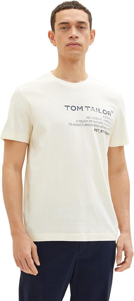 TOM TAILOR Herren T-Shirt in gewaschener Optik