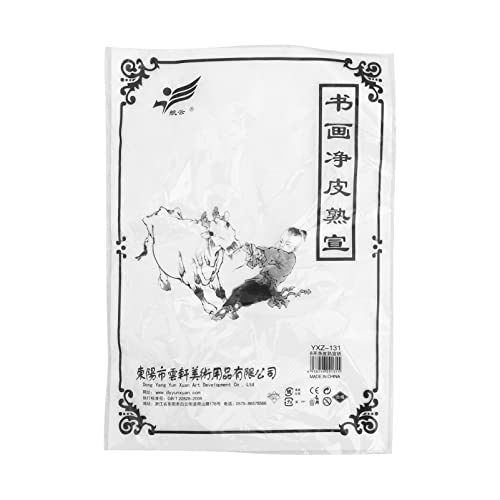 Sosoport 50 Folhas De Caligrafia Chinesa Papel Xuan Prática De Pintura Papel De Arroz Prática De Cal