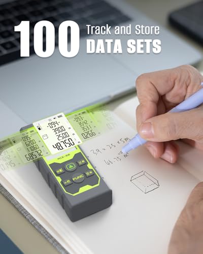Laser Measure, Inkerma Laser Measurement Tool, 262Ft/80M Laser Distance Meter with Angle Sensor, Ft/in/M Multiple Units, Length/Area/Volume/Pythagorean Mode,Battery Included