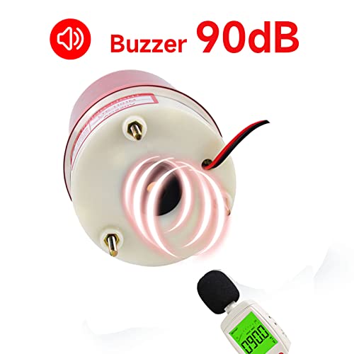 Y DIANS S Rotating Warning Strobe Light, Industrial Beacon Flashing Lights with 90dB Buzzer Emergency Security Alarm Siren for Factories, workshops, Equipment DC24V