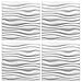 uyoyous 3D Wandpaneele PVC, 12 Stück Deckenpaneele 50x50 cm, 3 m² Wellen Design Wandaufkleber Wanddeko Wandverkleidung Wandplatten Tapete für Home Deko - Matt Weiß