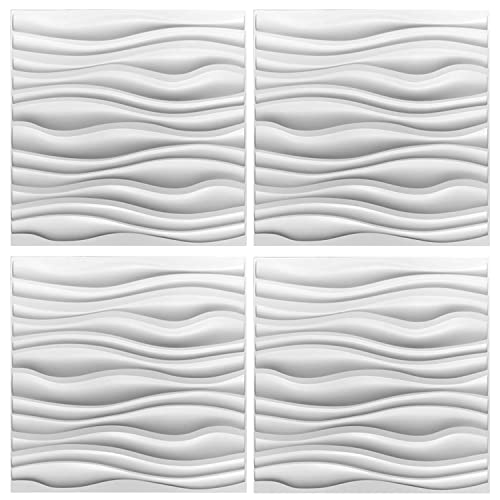 uyoyous 3D Wandpaneele PVC, 12 Stück Deckenpaneele 50x50 cm, 3 m²...