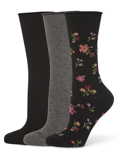 Image of HUE Women's Jeans Sock (Pack of 3), Ditsy Pack, One Size