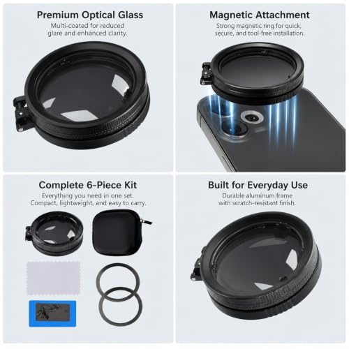xinxingin 6-Piece Clip-On Kit for Smartphone Photography - Image 5
