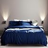 SONORO KATE Queen Sheet Set - Super Soft 1700 Thread Count Microfiber, 16" Deep Pocket, 4-Piece, Denim Blue