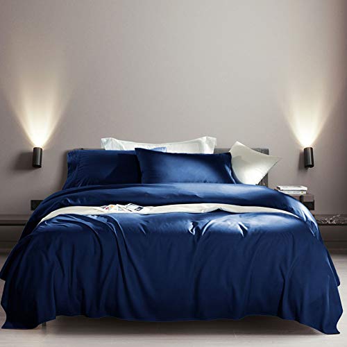 Sonoro Kate Bed Sheet Set Super Soft Microfiber 1800 Thread Count Luxury Egyptian Sheets Fit 18-24 Inch Deep Pocket Mattress Wrinkle-6 Piece (Navy Blue, Queen) #TOP3
