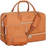 Weekender Bag for Women, Travel Duffel Bag Carry On Overnight Bag with Shoe Compartment Large Nylon Travel Weekend Tote Bag