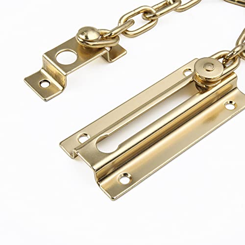 HASWARE Türkettenschloss, Türriegel, stabile Premium-verdickte Kettenschlösser für Innentür, kindersicheres Riegelschloss, zusätzliche Privatsphäre und Sicherheit für Zuhause (Gold)