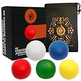 Cascade Juggling 5 x Pro 115g Cascade Classic Juggling Balls - Thud Juggling Balls & Bag - Set of 5 (Red, Blue, Green, Yellow, White)
