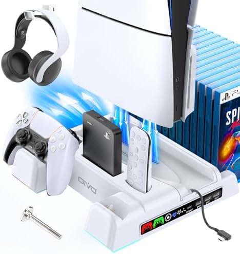 Amazon.co.jp: PS5 縦置き 冷却 スタンド 3段階ファン速度調整 OIVO 