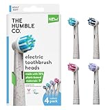 The Humble Co Bamboo Electric Toothbrush Heads Compatible with Oral B Toothbrushes - Replacement Toothbrush Heads with Soft Bristles - Dental Oral Care & Hygiene - Regular Bristles