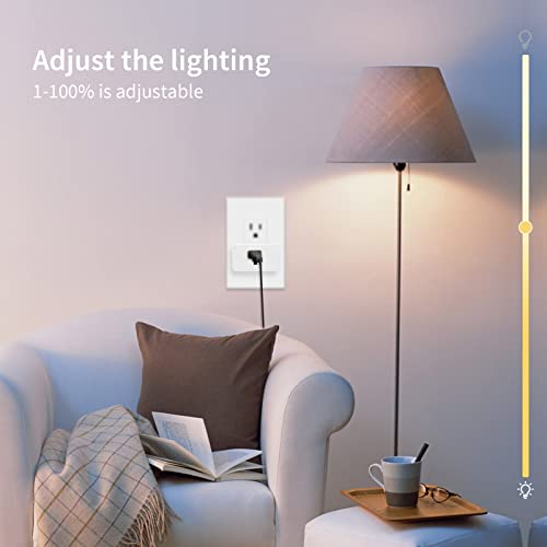 New One Z-Wave Plug, 700 Series Smart Dimmer Plug,Z-Wave Hub Required, 125V 60Hz Dimmable Smart Plug, Compatible With Alexa, Smartthings, Wink, Max Power 300W #TOP2