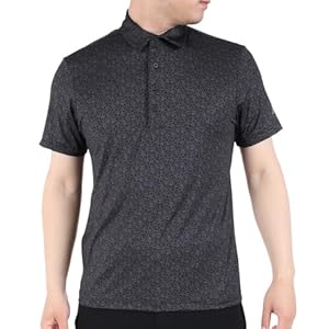 アディダス（adidas） ゴルフウェア ミニフラワープリント 半袖ストレッチシャツ EAT59-HR7912BK （ブラッ..." 