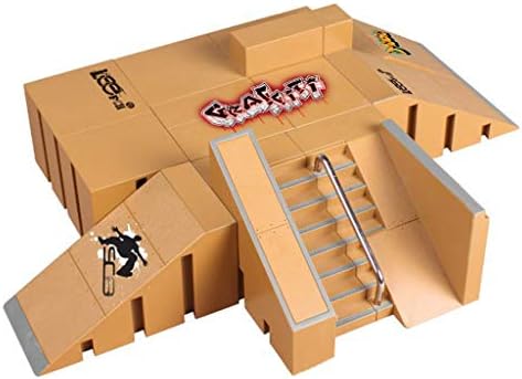 8pcs Skate Park Kit Ramp Parts for Tech Deck Fingerboard Mini Finger Skateboard