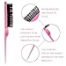 UREELIN Detangler Brush Set for 3a,4c,Wig/Thick/Wavy/Curly/Wet Slick Back Hair Brushes,Rat Tail Combs,8-Row,Edge Brush,For braiding,teasing,parting,styling,kids,girls,women(Pink)