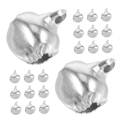OSALADI 200pcs Metal Craft Bells Bell Charms for DIY Jewelry Home Decor Pet Collars Festive Decorative for Holiday Season