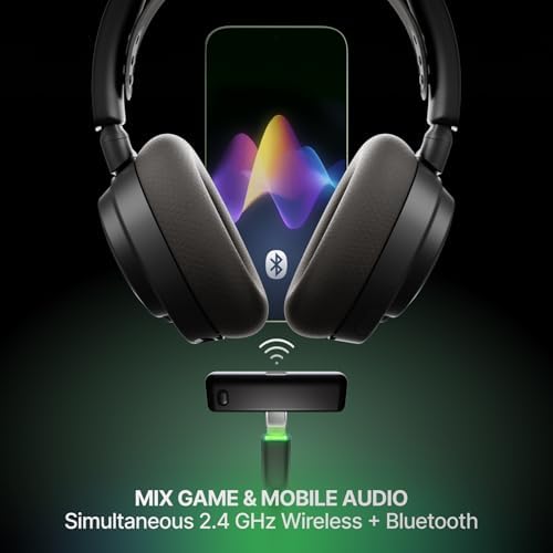 SteelSeries Arctis Nova 7X Wireless Gen 2 Gaming Headset - Real-Time App Control, 50+ HR Play, Neodymium Drivers, Mix 2.4GHz/Bluetooth, Xbox, PC, PS5/PS4, Switch 1/2, Mobile - Black - 3