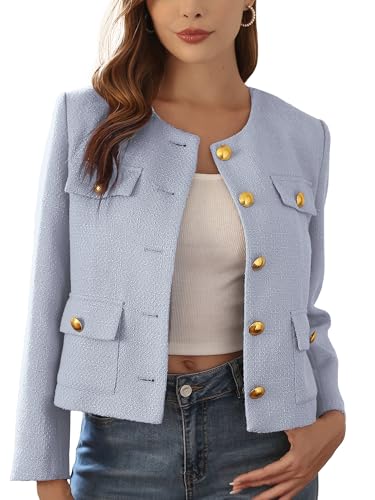 Image of M.Infisavo Cropped Tweed Blazers for Women