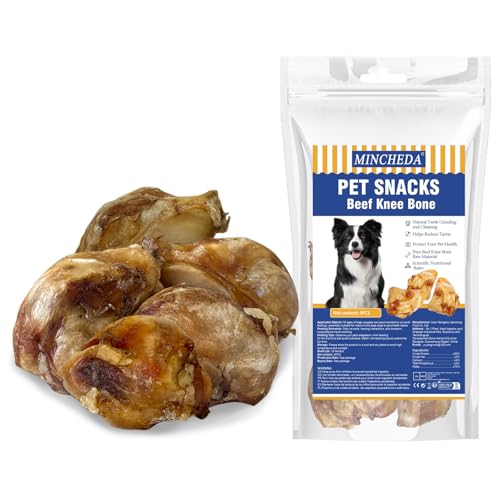 Huesos de Rodilla de Res para Perros Grandes y Medianos – Snack Natural de Carne de Vaca, Premio Carnoso para Masticadores Fuertes, Recompensa Saludable, Limpieza Dental, Sin Aditivos