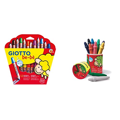 GIOTTO be-bè maxi crayons de couleur et cire pour développer la motricité des tout-petits