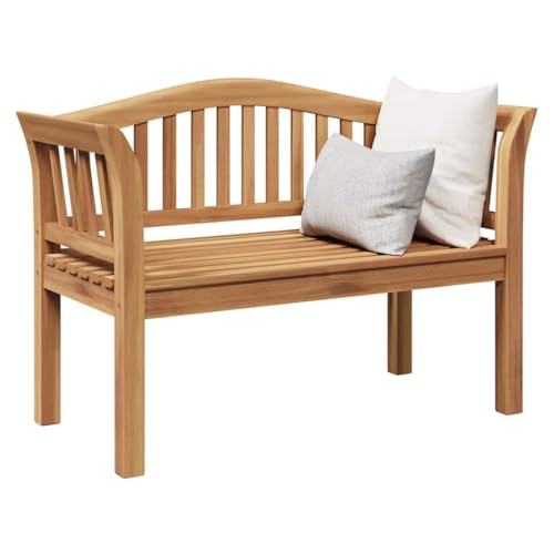 vidaXL Banc Marron 120 x 53,5 x 85 cm Bois de Teck Massif, Banc de Jardin Classique, rectangulaire, en Teck Durable, idéal pour l'extérieur, mobilier...