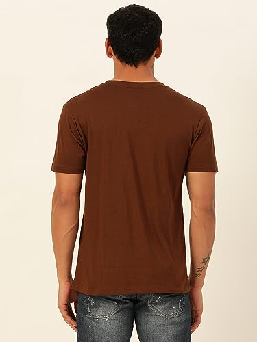 Image of Solid Soft Cloth Round Neck Cotton Relaxed Fit T Shirt