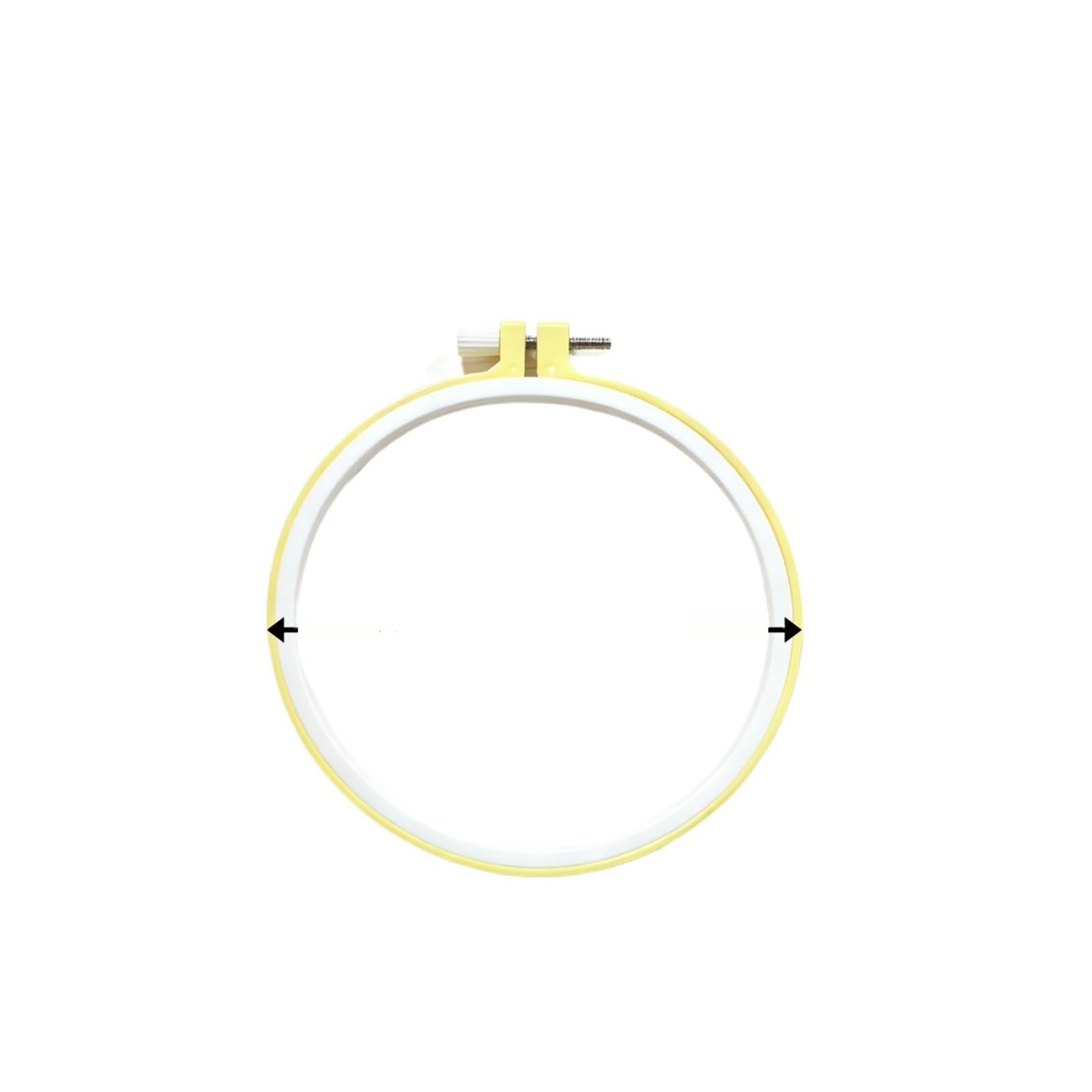 CHUDOU Mini Embroidery Hoop Set 1pcs Plastic Embroidery Hoops Set, Adjustable Cross Stitch Rings Frame, Lightweight Sewing Tools for Art & Craft(Yellow,16.5cm)