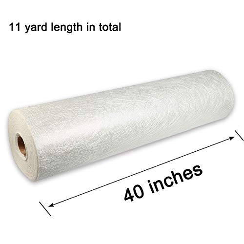 Uyoyous 39.6"X396" Fiberglass Chopped Strand Mat Cloth 11 Yard Long Fiberglass Cloth Mat Roll 1.6 Oz Fiberglass Biaxial Mat Cloth E-Glass Fiber Glass Mat Matting For Molding Casting Roofing #TOP2