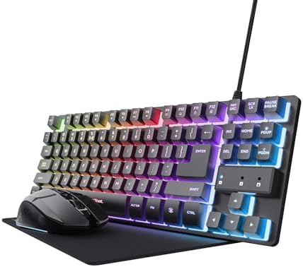 GXTrust 1794 Pack Teclado Gaming QWERTY Español con Ratón y Alfom...
