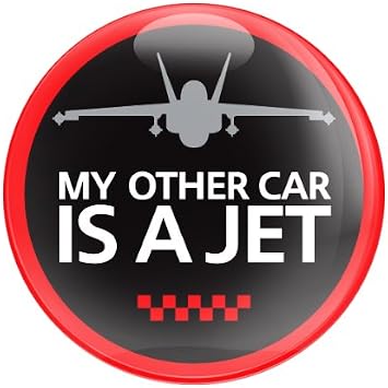 GoBadges CD0039 A Jet - 3" Magnetic Grill Badge/UV Stable & Weather-Proof/Works Grill Badge Holder