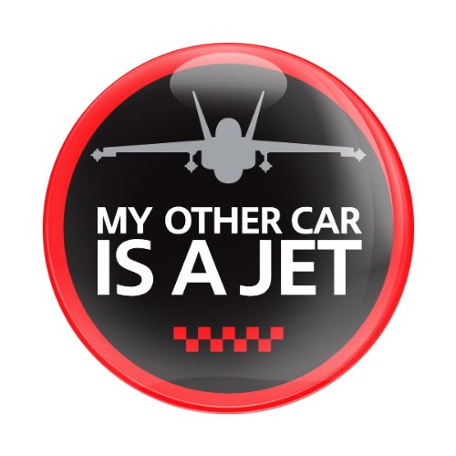 Image of GoBadges CD0039 A Jet - 3 inch Magnetic Grill Badge /UV Stable & Weather-Proof /Works Grill Badge Holder