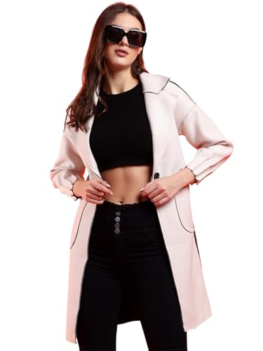 Image of KOTTY Womens Cotton Blend Standard Length Elegant Style Coat - Classic Style with Modern Detailing